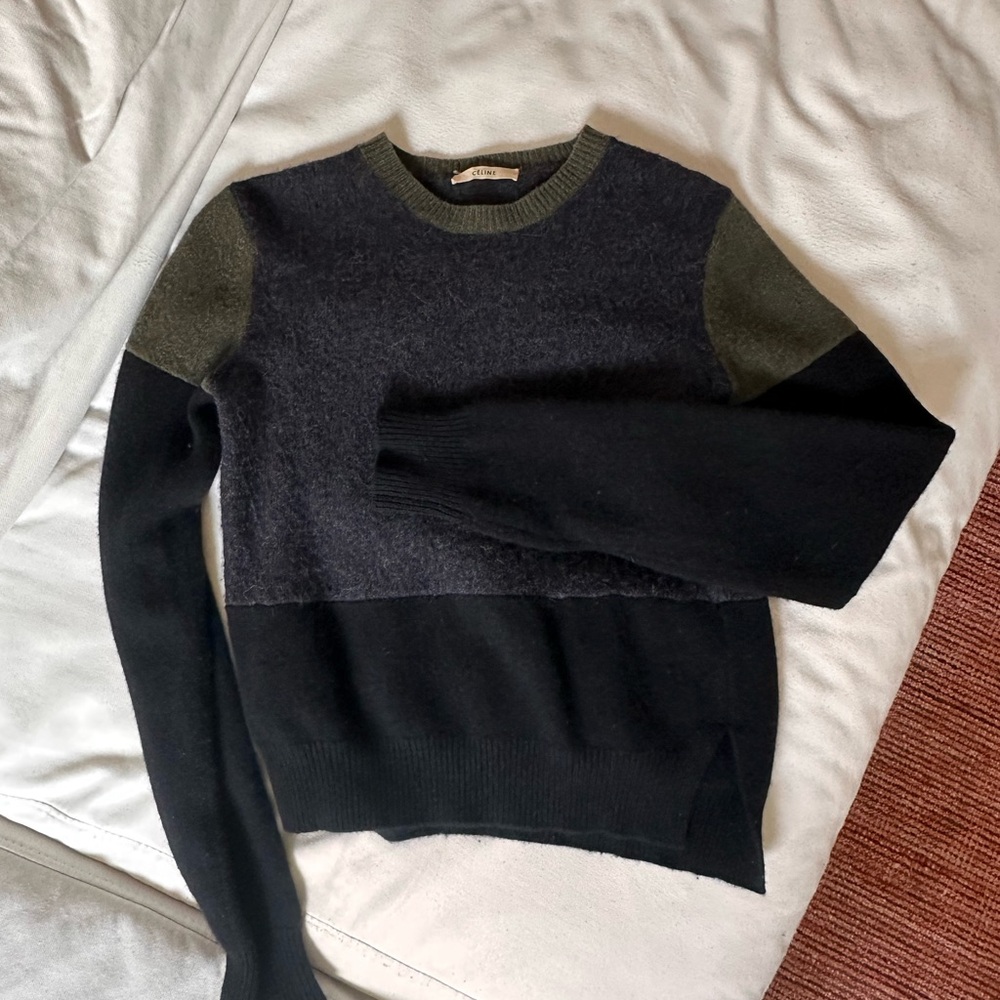 Phoebe Philo Céline Wool Cashmere Colorblock Sweater Old Celine